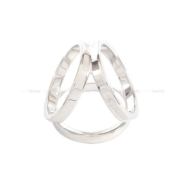 HERMES Scarf ring Trio 90 Silver Silver HW[BRAND NEW][Authentic]